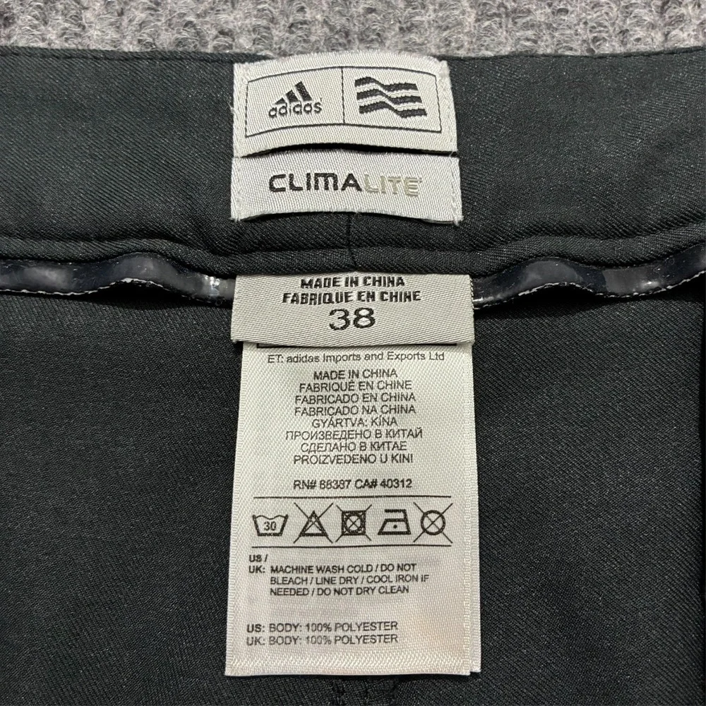 Adidas Climalite Mens Chino Shorts‎ Size 38 Black Polyester Outdoor High Rise